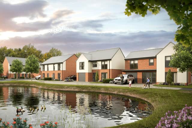 This CGI shows Ascent Homes' Willow Farm development in Choppington, which the developer says is illustrative of plans for the Ashington site.