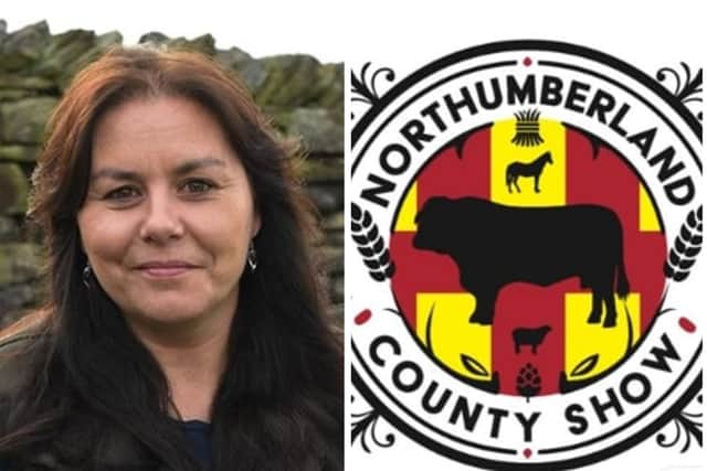 Kerry Robson and the new Northumberland County Show logo.