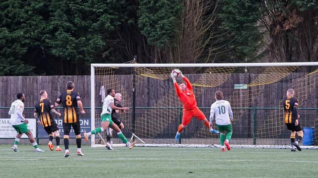 Two late goals saw Morpeth Town beat Bradford Park Avenue in the Pitching In NPL Premier Division. Picture: George Davidson