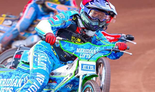 Hans Andersen got his first win in Berwick Bandits' colours against Poole Pirates. Picture: Taz McDougall