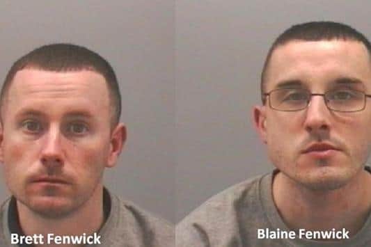 From left, Brett and Blaine Fenwick are beginning a combined 35 years behind bars.