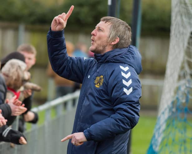 Ashington manager Ian Skinner is hoping to be celebrating a semi-final win on Tuesday. Picture: Ian Brodie