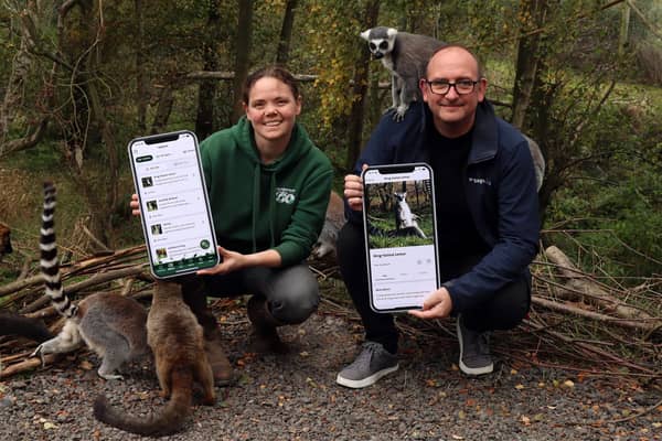 Northumberland Zoo's Maxine Bradley with Bryan Hoare of n-gage.io.