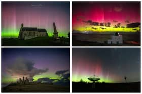 The northern lights were seen in a particularly vivid display of colours. (All credit goes to the rightful owners).