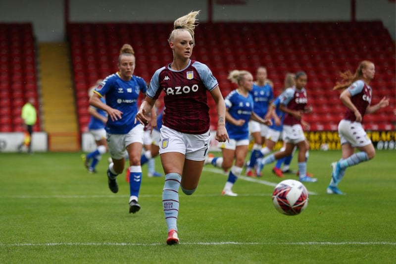 The 22-year-old has arrived at Villa from West Ham over the summer, and as new manager Carla Ward puts it, she has the potential to "light up any WSL game". 

(Photo by Cameron Smith/Getty Images)
