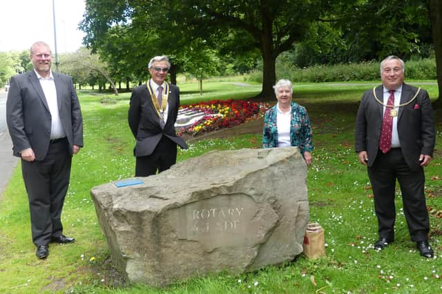 From left, James Richfield, Colin Dyson, Rhona Dunn and Coun David Bawn.