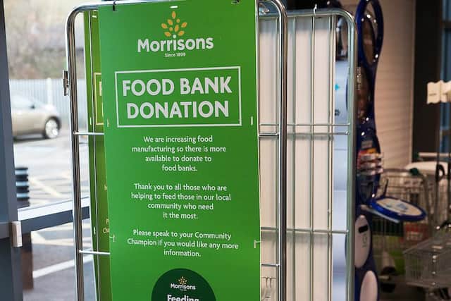 Morrisons is making donations to Amble Food Bank. John Millard/UNP.