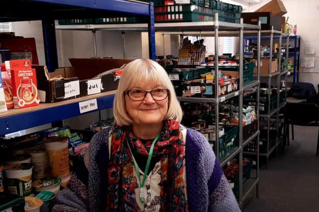 Manager Joyce Docherty says that stockpiles of supplies at Cramlington Foodbank are noticeably lower than at this time last year. Despite this, she says those in need of help should not be afraid to reach out.