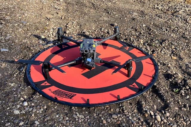 A drone being tested near Doncaster.