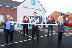 The manager of Ellington Co-op, Ryan Ratcliffe, opens the new store with staff Tracey Davidson, Nick Brack, Michael Pugh and Gillian Robson. Picture by George Carrick Photography.