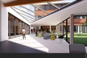 An image showing how the revamped reception area will look. Picture from Space Architects