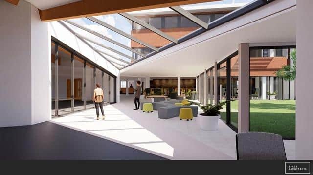 An image showing how the revamped reception area will look. Picture from Space Architects