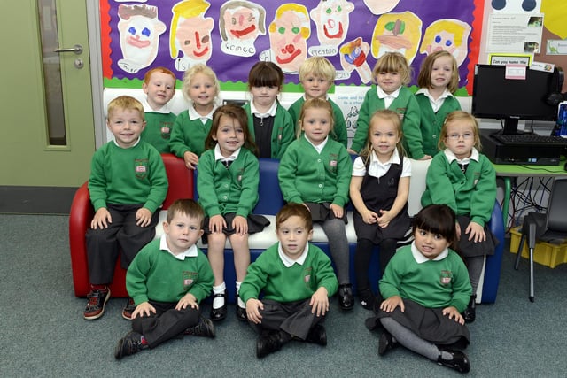 The new nursery intake at St Paul's RC First school in Alnwick.
