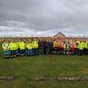 NFRS along with all participating partners at the exercise on Holy Island.