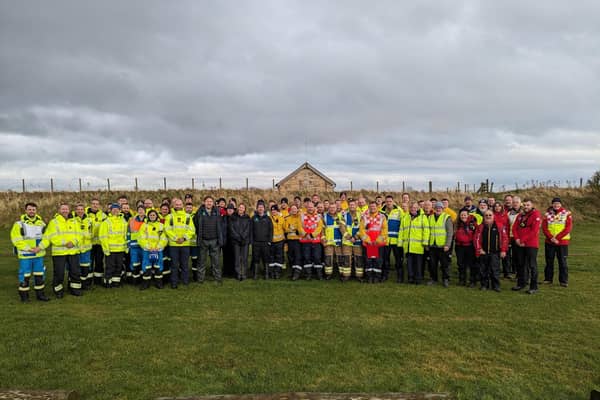 NFRS along with all participating partners at the exercise on Holy Island.