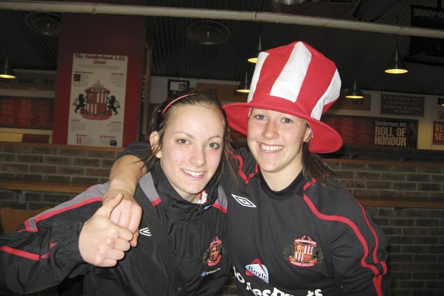 Alnwick girls Lucy Staniforth and Lucy Bronze in their Sunderland days in 2009.