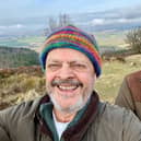 Michael Parry with his son, Daniel, at Simonside Hills.