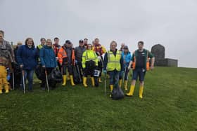 RNLI supporters and volunteers took part in the beach clean. (Photo by RNLI/Richard Martin)