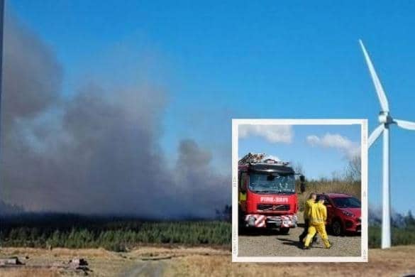 The wildfire at Four Laws started on Friday and the fire service has been there ever since.