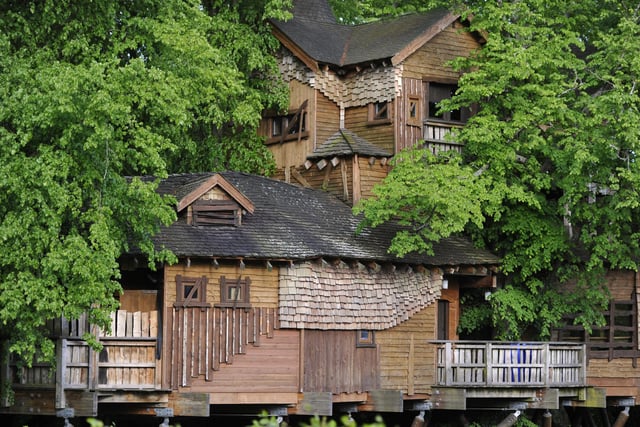 The Treehouse at The Alnwick Garden is joint fourth with 3,000.