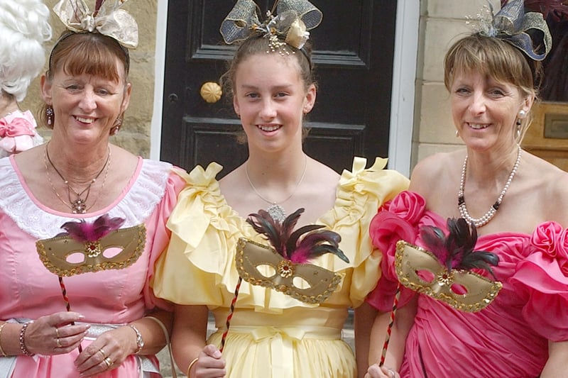 Frilly frocks at Alnwick Fair in 2005.