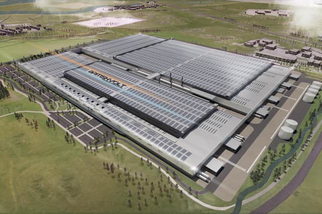 An artist impression of how the Britishvolt gigafactory will look once completed.