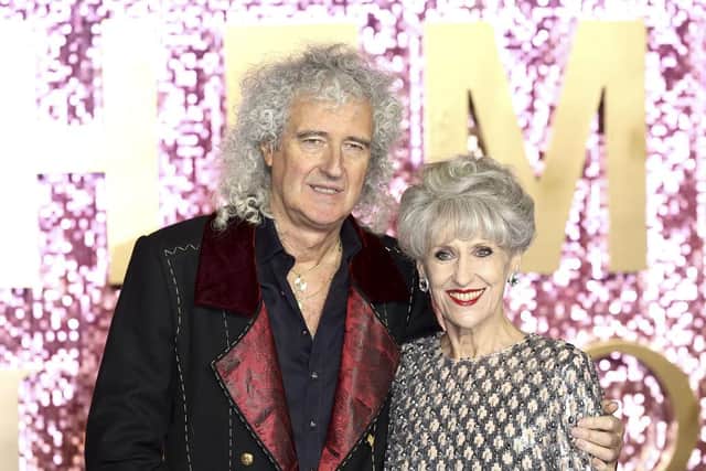 Sir Brian May and his wife Anita Dobson.  (Photo by Tim P. Whitby/Getty Images)