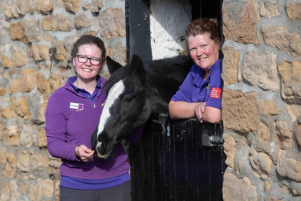 Charlotte Belbin and her mother Leigh at Murton Equestrian Centre.