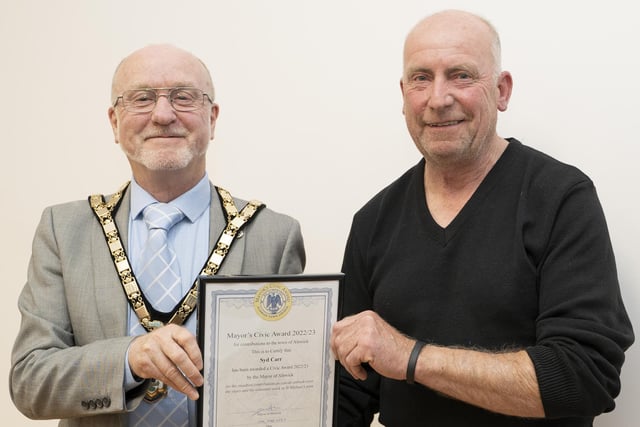 Syd is well-known for the work he does around the town. Currently he is a part time employee of Alnwick Town Council, and during his time has fixed up many parts of Alnwick oer the years. He was awarded based on his unwavering support of the community, which was labelled as 'invaluable'.