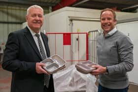 Ian Lavery and Lee Sheppard of Wiltshire Farm Foods pictured during the Wansbeck MP's visit to the company's Morpeth depot earlier this year.