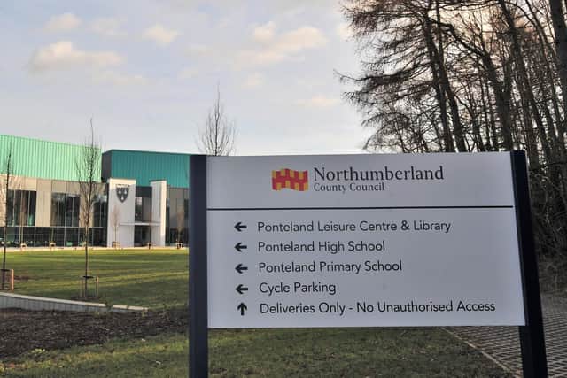 The trees are located close to Ponteland Leisure Centre.