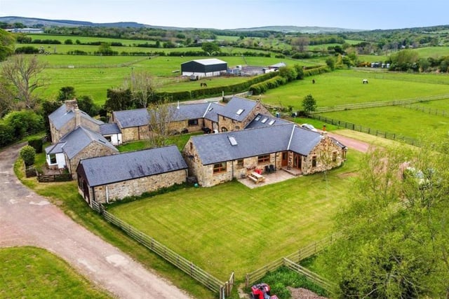 The property at Felton Fence includes an equestrian centre with 25 stables and a three bedroom family home.
