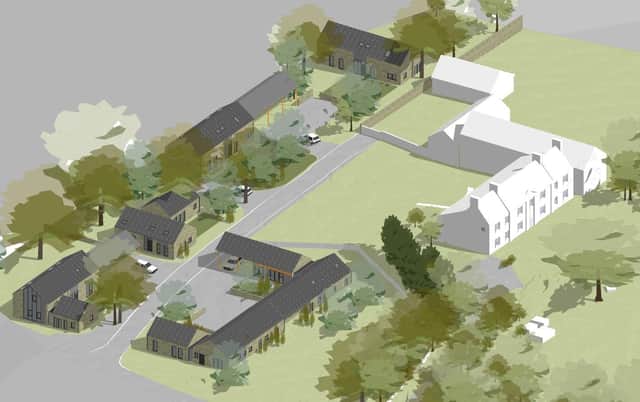 An CGI of the proposed Blue House Farm development.