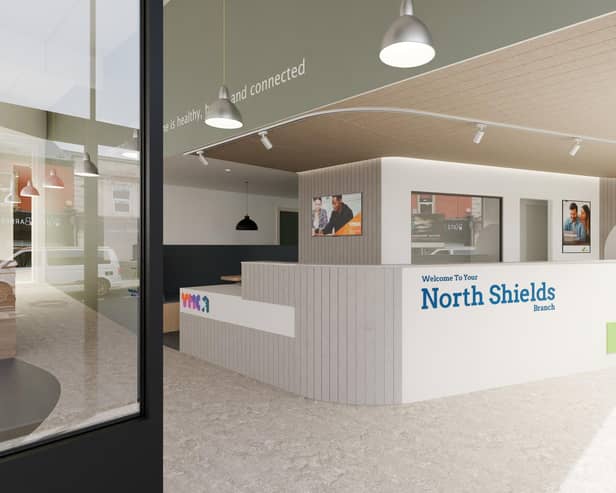Newcastle Building Society North Shields YMCA planned view at the new branch.