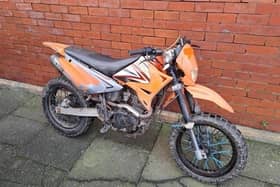 The bike was seized by Northumbria Police. (Photo by Northumbria Police)