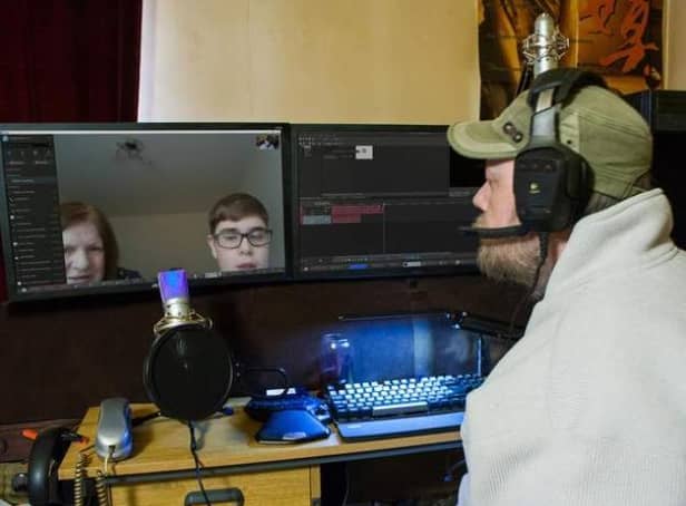 One of Lionheart’s presenters, Thomas, records his 4pm Thursday show during the pandemic.