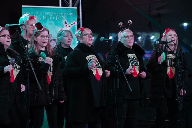 The Community Voices Choir also performed at the event.