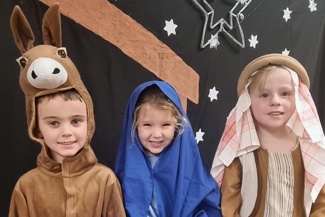 Nativity performers at Amble Links.