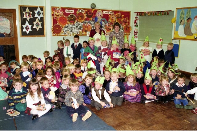 Morpeth Stobhillgate First School pupils at their Christmas party in 1992.�