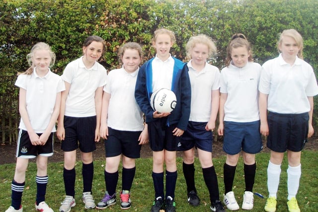 Girls footballing prowess at JCSC in 2013.