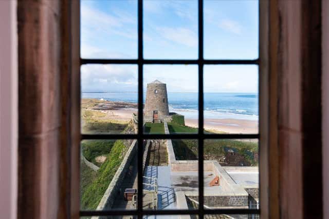 The view from the Clock Tower apartment at Bamburgh Castle.