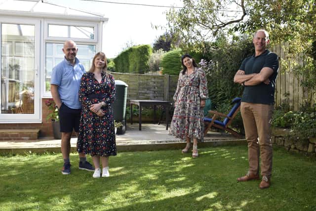 Chris and Caroline Friend with Kirstie Allsopp and Phil Spencer.