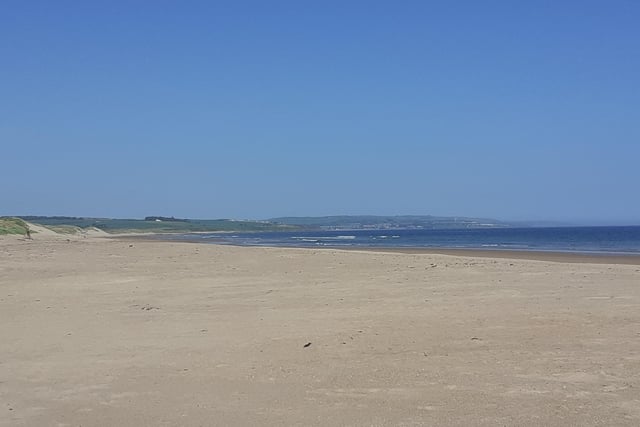 The huge expanse of sand at Cheswick, south of Berwick.