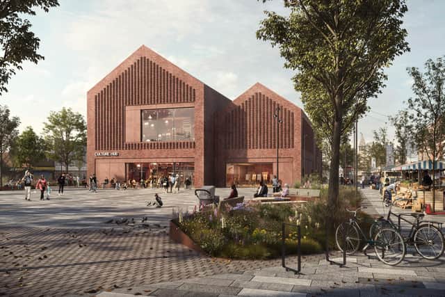 A CGI of the new Blyth culture hub. Photo: Northumberland County Council.