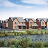 CGI of a street scene at Bellway’s The Withers development near Stannington.