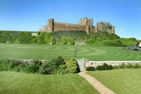 Bamburgh Castle cricket ground will host a charity game featuring several sports stars. Picture: Northumberland Cricket Board