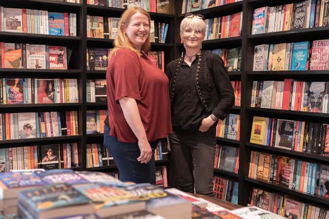 Waterstones Morpeth store manager Glynis Allen, left, and bookseller Connie Dixon.