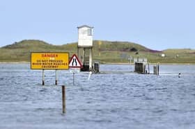 Holy Island's causeway. File image.