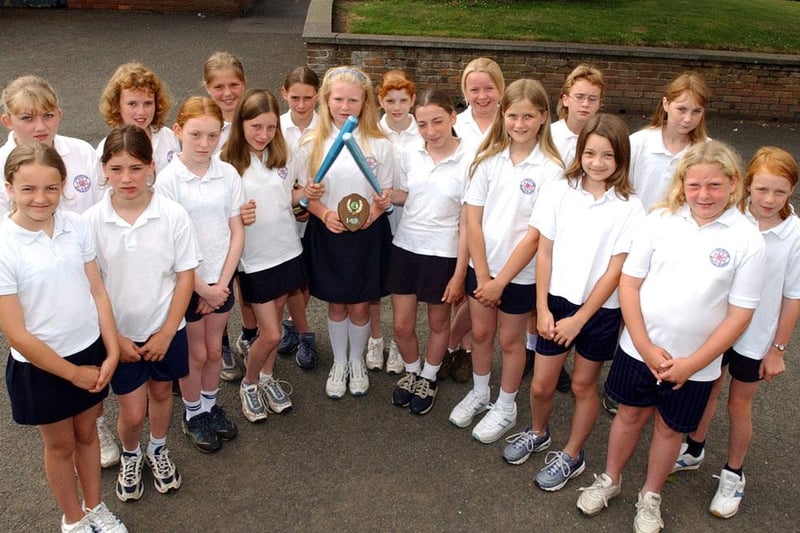 The rounders players at Lindisfarne Middle School, Alnwick, pictured in July 2003.