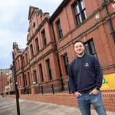 Robbie Peel at the police station site. (The Bigger Picture Agency)